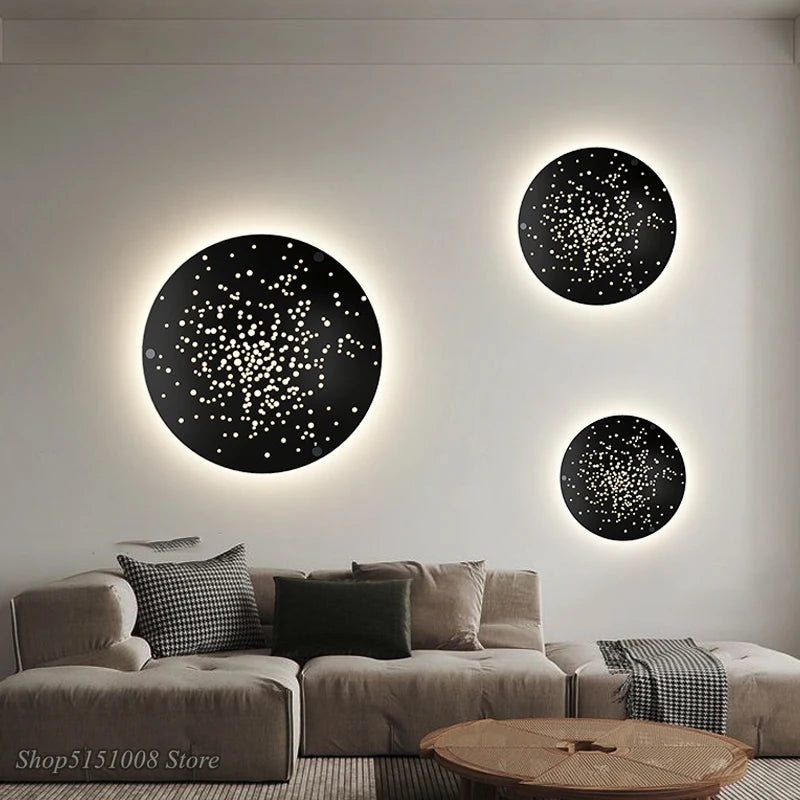 applique murale led 2022 luxe moderne canapé tv fond - vue 2 sur 10