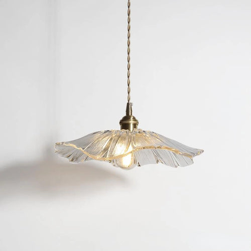 Suspension Vintage en verre de fleur - vue 10 sur 10