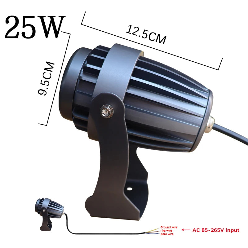 lampe led étanche pour éclairage extérieur jardin et sentier - vue 12 sur 15