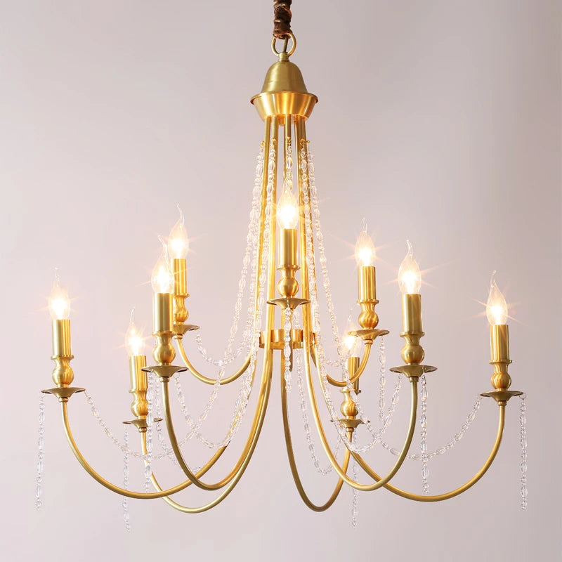lustre en laiton moderne pour éclairage intérieur élégant - vue 7 sur 13