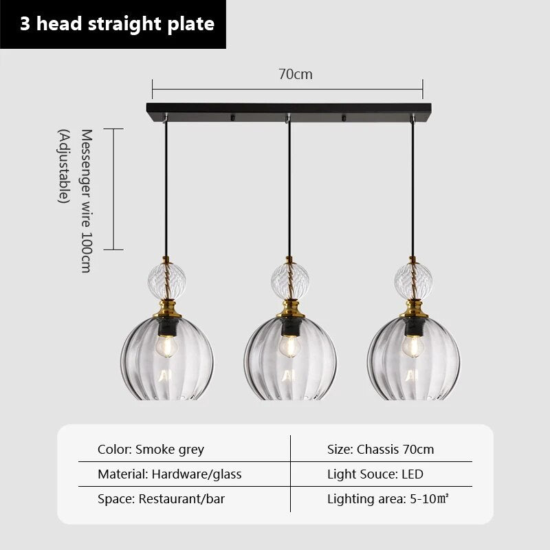 suspension bonbon verre luminaire déco maison - vue 13 sur 14