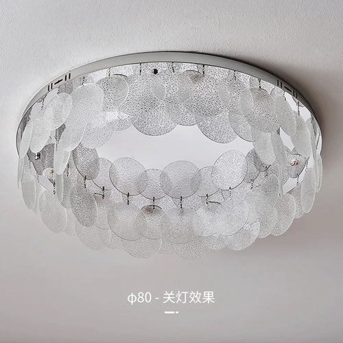plafonnier led rond en verre pour décoration intérieure - vue 6 sur 11