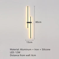 applique murale led minimaliste art déco pour intérieur