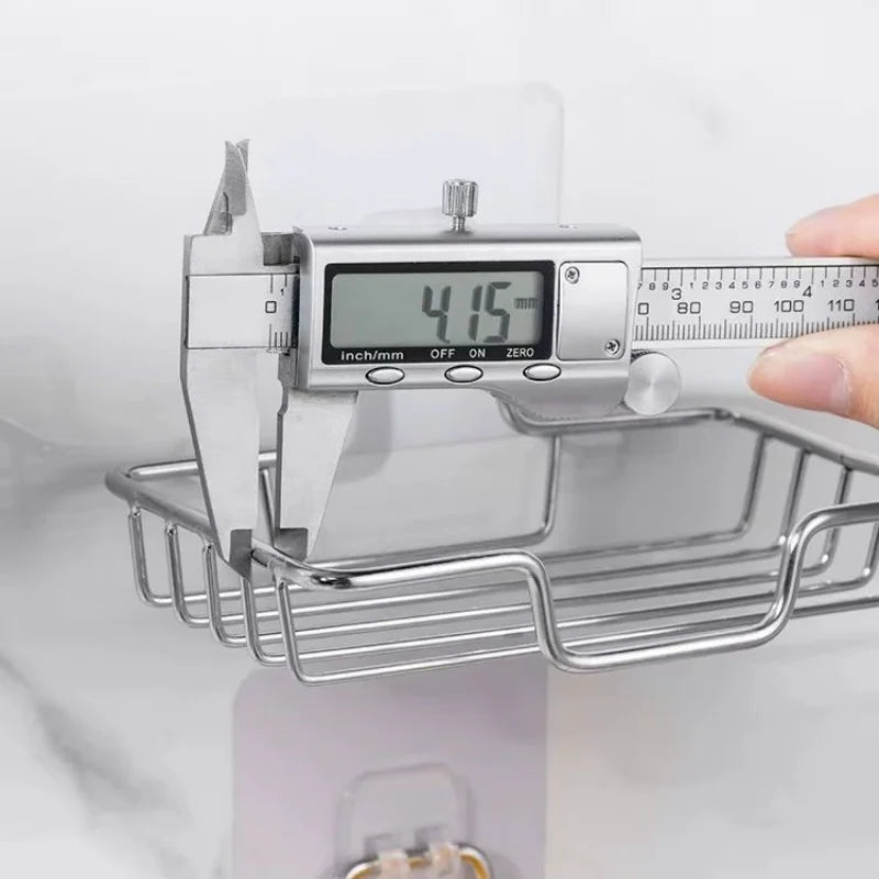 égouttoir à savon en acier inoxydable auto-adhésif pour rangement - vue 5 sur 9