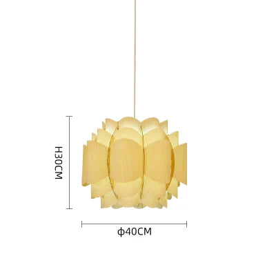 LED moderne lustre en bois chambre salon table basse décor lampe suspendue maison loft bambou lampes suspendues éclairage intérieur - vue 14 sur 19