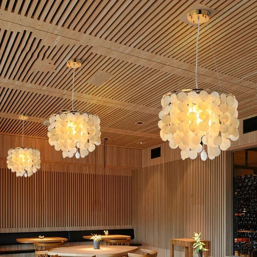 lustre moderne en coquillage design créatif pour intérieur élégant - vue 2 sur 12