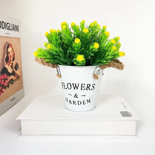 fleur artificielle en pot pour décoration créative et festive - vue 8 sur 10