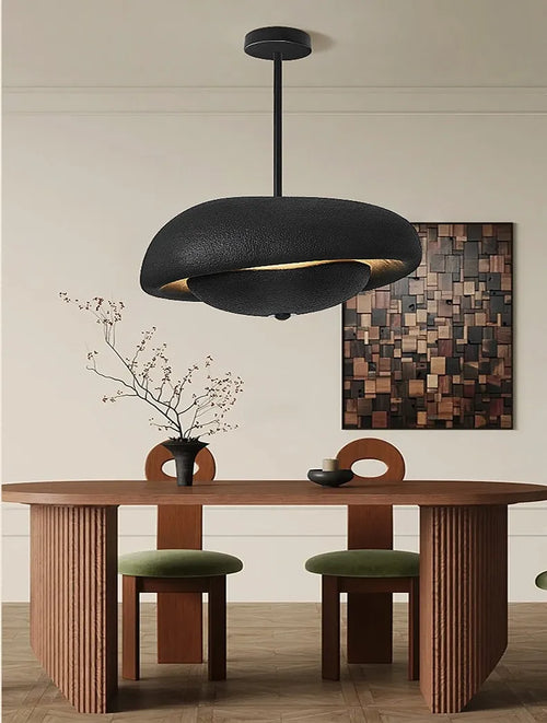 lustre nordique wabi sabi led pour décoration maison - vue 3 sur 9