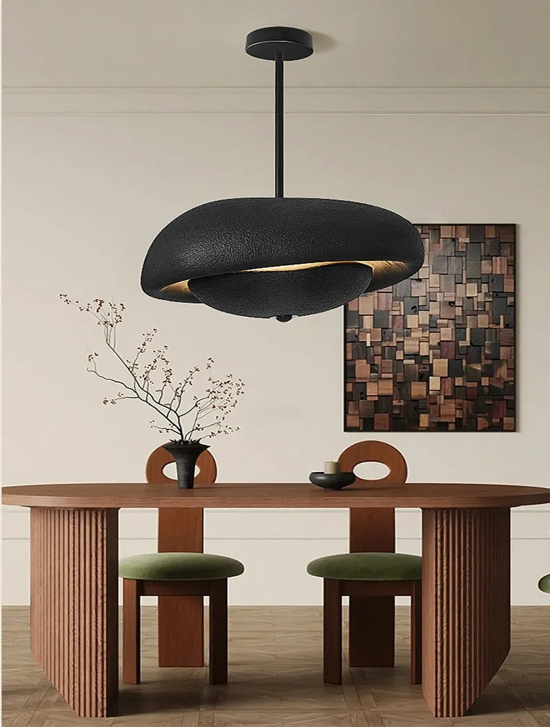 lustre nordique wabi sabi led pour décoration maison - vue 2 sur 9