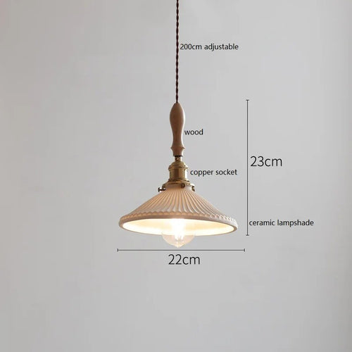 Suspension design led papillon céramique et bois - vue 13 sur 30