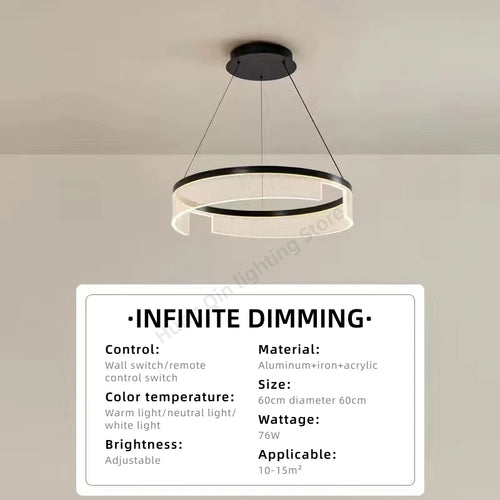 Circular Acrylic Living Room Pendant Light, Pendant Lamp Chandelier, Hanging Light Fittings, Hanging Light Pendant Lamp