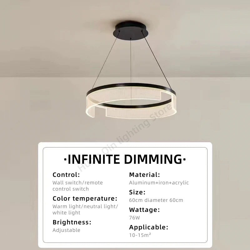 Circular Acrylic Living Room Pendant Light, Pendant Lamp Chandelier, Hanging Light Fittings, Hanging Light Pendant Lamp