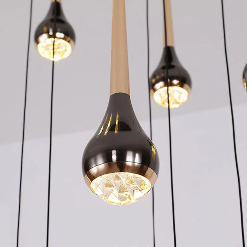 lustre moderne design luxe pour villa duplex - vue 6 sur 14