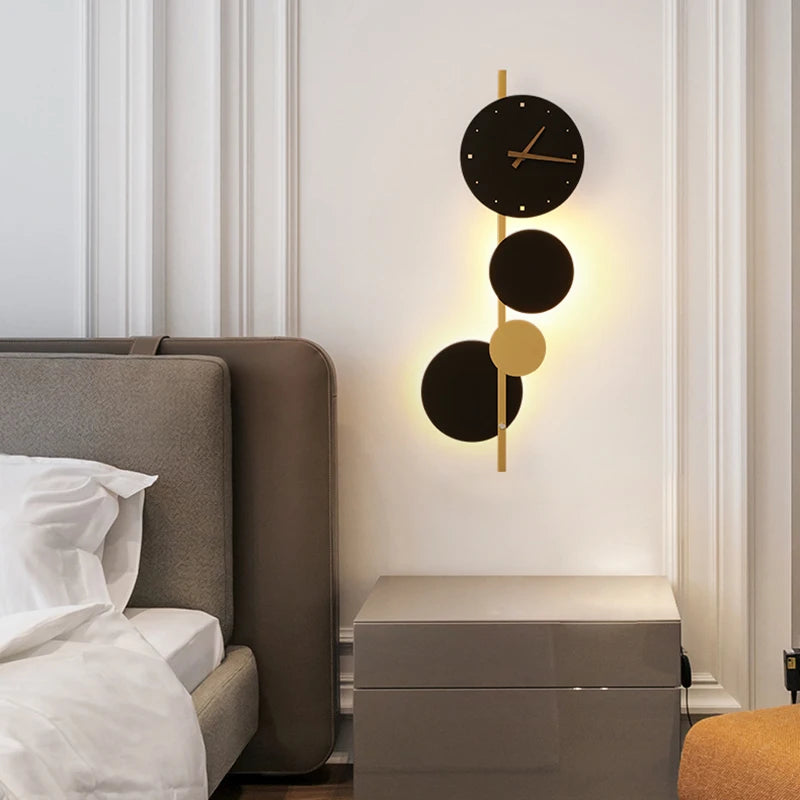 horloge murale led design nordique en acrylique pour décoration intérieure - vue 3 sur 7