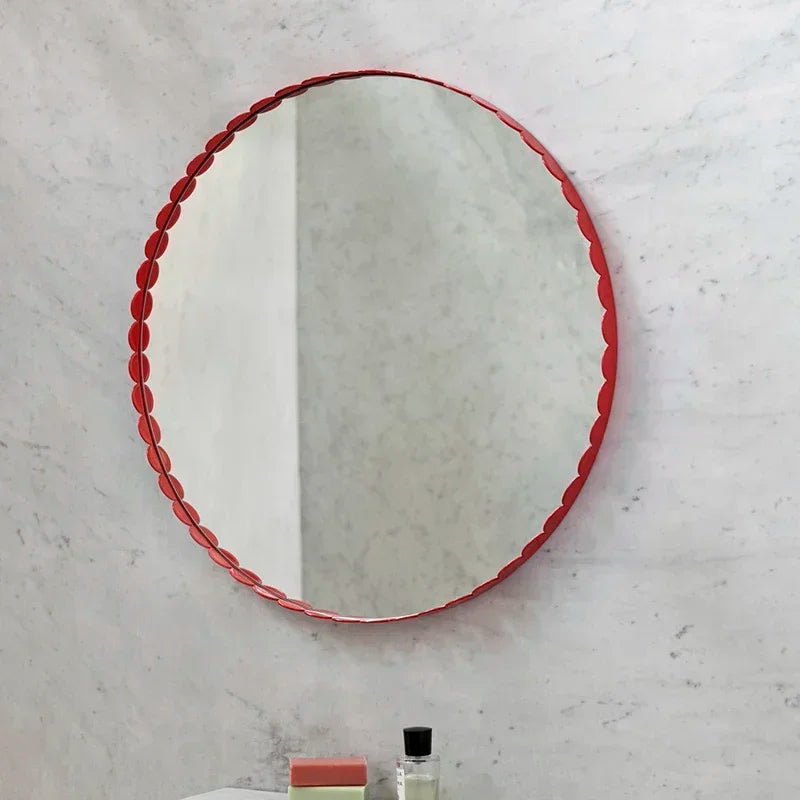 miroirs décoratifs rétro nordiques ronds personnalisés pour décoration intérieure - vue 5 sur 8