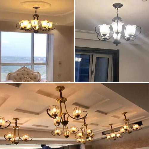 lustre cristal rétro suspension modernes pour décoration intérieure - vue 3 sur 16