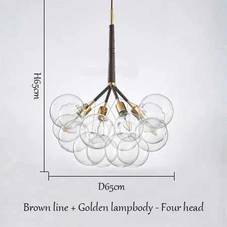 lustre moderne en verre lumineux pour décoration intérieure - vue 18 sur 18