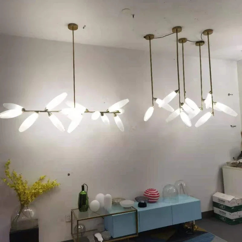 lustre moderne en verre design forme de raisin suspendu - vue 4 sur 12