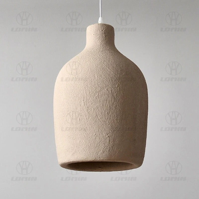lustre wabi-sabi moderne fait main led irrégulier loft décoratif - vue 6 sur 9