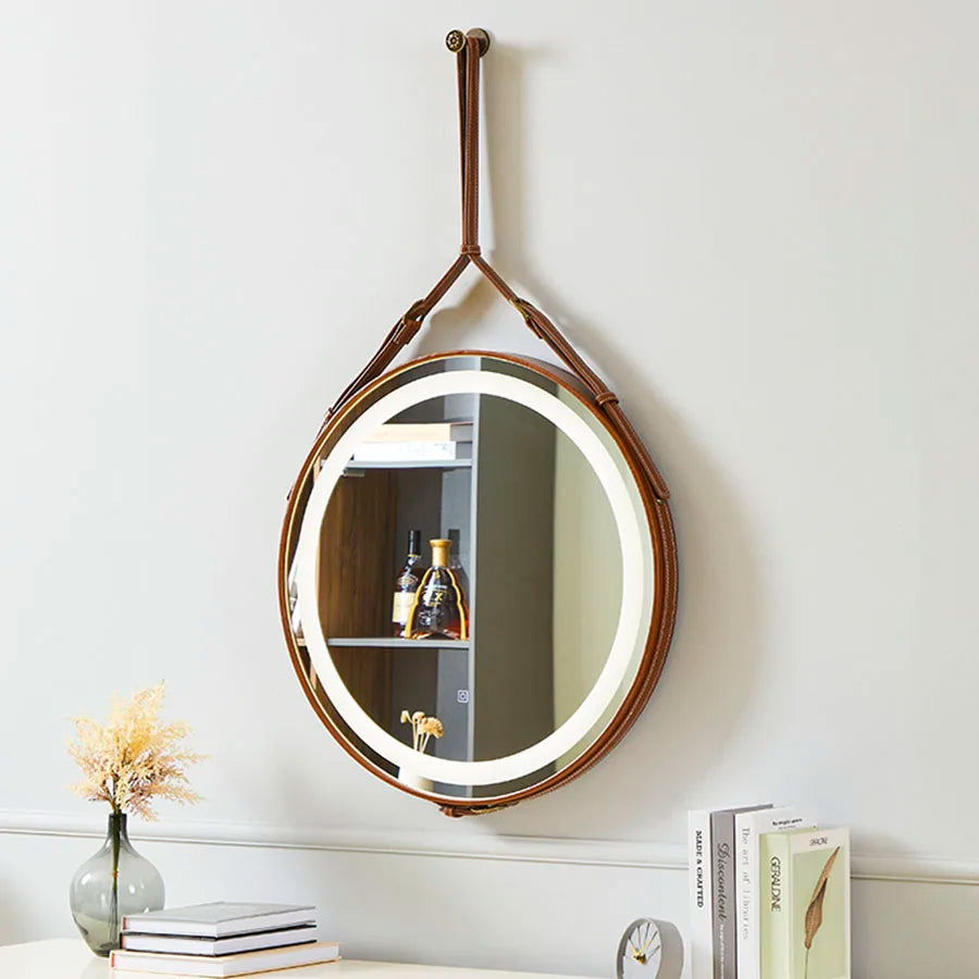 miroirs décoratifs ronds en bois pour décoration intérieure - vue 3 sur 7