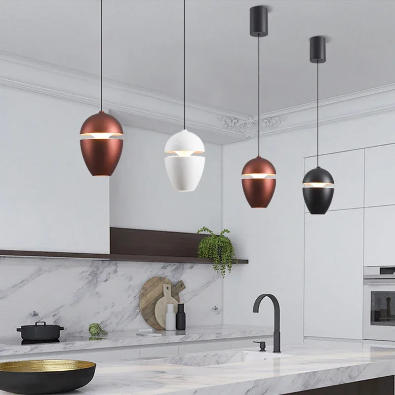 Lamp Nordic Minimalist Modern Bedside Pendant Light Fixtures , Single-Light Ceiling Light Fixture For Bedroom, Kitchen, Entryway - vue 1 sur 11