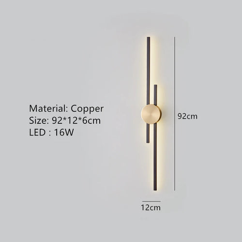 applique murale minimaliste en laiton led pour restaurant - vue 10 sur 18