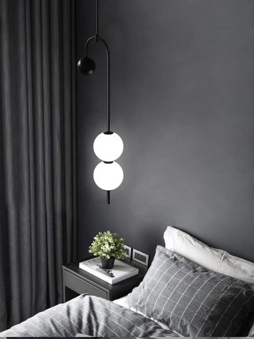 lustre led en fer et verre pour décoration intérieure - vue 5 sur 8