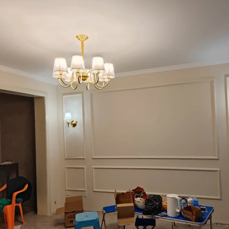 plafonnier led en cuivre design nordique moderne et luxueux - vue 3 sur 16