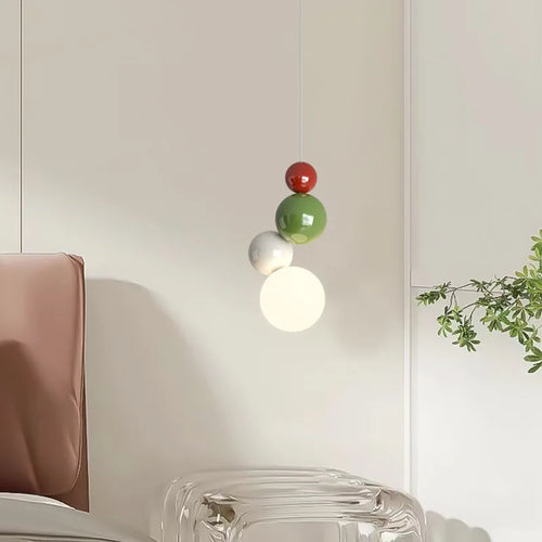 lustre suspendu en métal rond pour chambre d'enfant - vue 2 sur 9