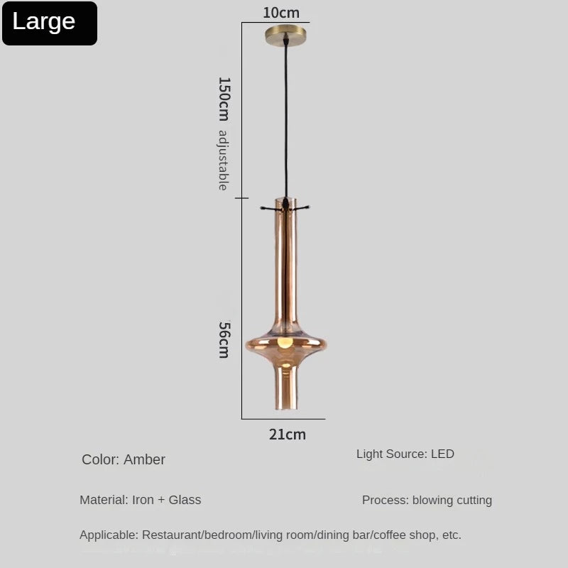luminaire en verre avec joint en bambou design artistique pour divers espaces - vue 10 sur 12