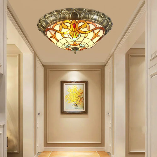plafonnier baroque en verre de bohême pour décoration moderne - vue 3 sur 8