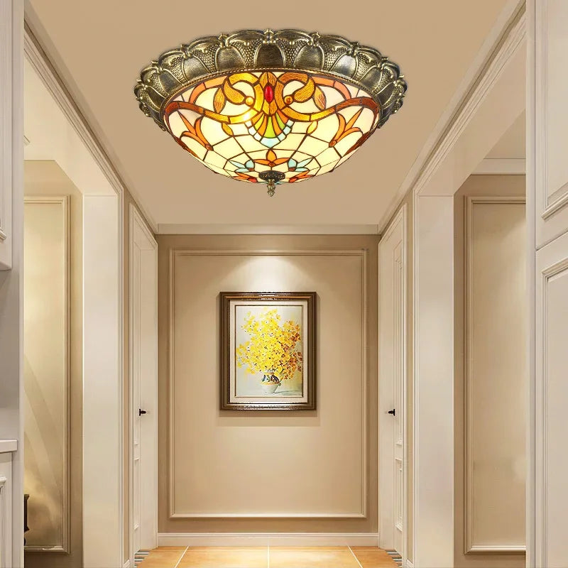 plafonnier baroque en verre de bohême pour décoration moderne - vue 3 sur 8
