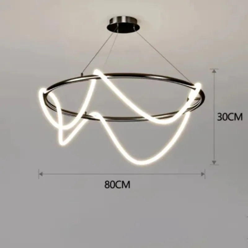 lustre design nordique à led intensité variable pour intérieur - vue 14 sur 25