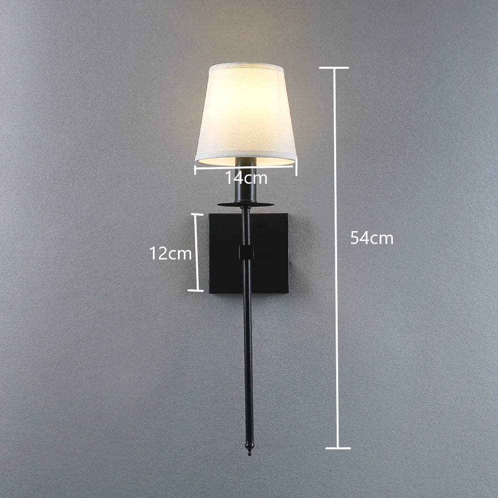 applique murale led américaine en fer galvanisé peinture cuisson - vue 7 sur 7