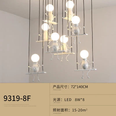 suspension moderne en fer pour décoration nordique - vue 9 sur 22
