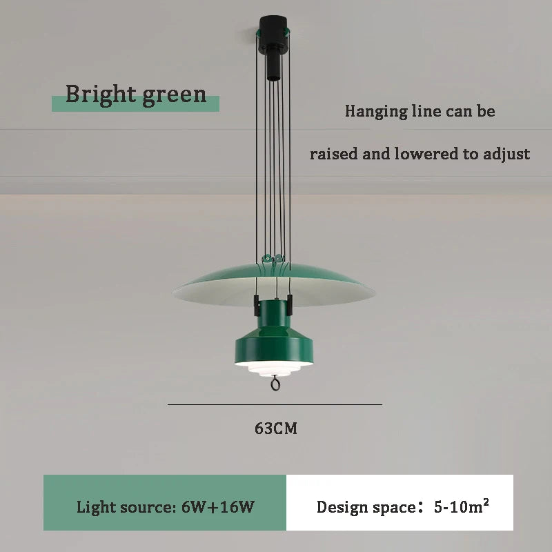 lustre suspendu nordique réglable pour intérieur élégant - vue 10 sur 14