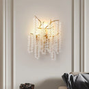 applique murale moderne en cristal et aluminium doré