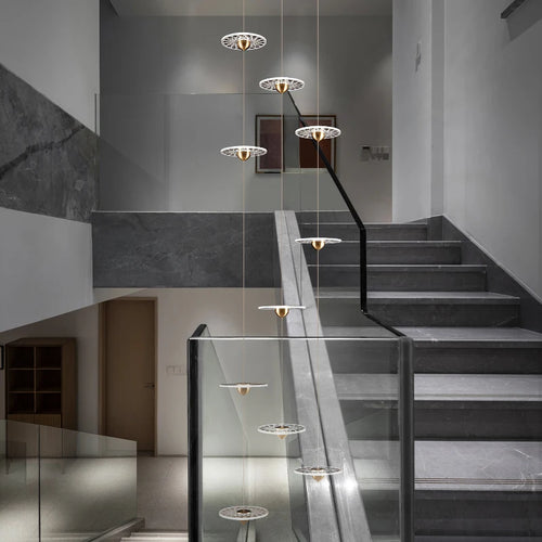 lustre moderne pour escalier design nordique simple et élégant - vue 4 sur 21