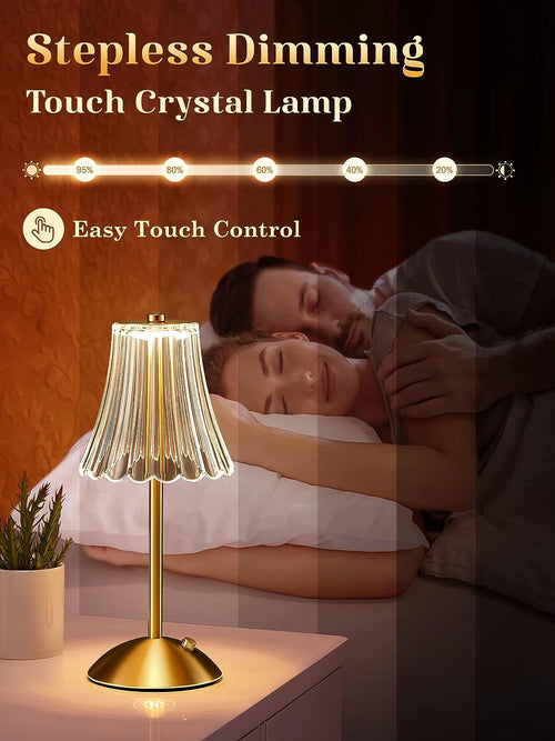 lampe de bureau tactile rechargeable sans fil pour lecture et décoration - vue 4 sur 7