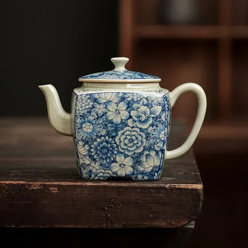 Bouilloire ceramique chinoise motifs traditionnels service the - vue 2 sur 7