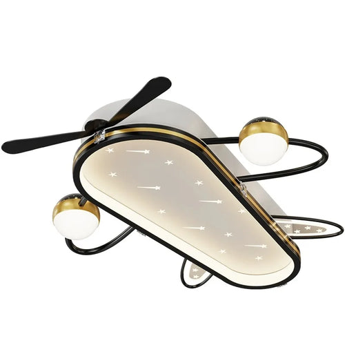 Gold/Black LED Living Room Ceiling Light, RC Dimmable for Kitchen Boys Room Home Decor, Star Decorative Lights. - vue 6 sur 10