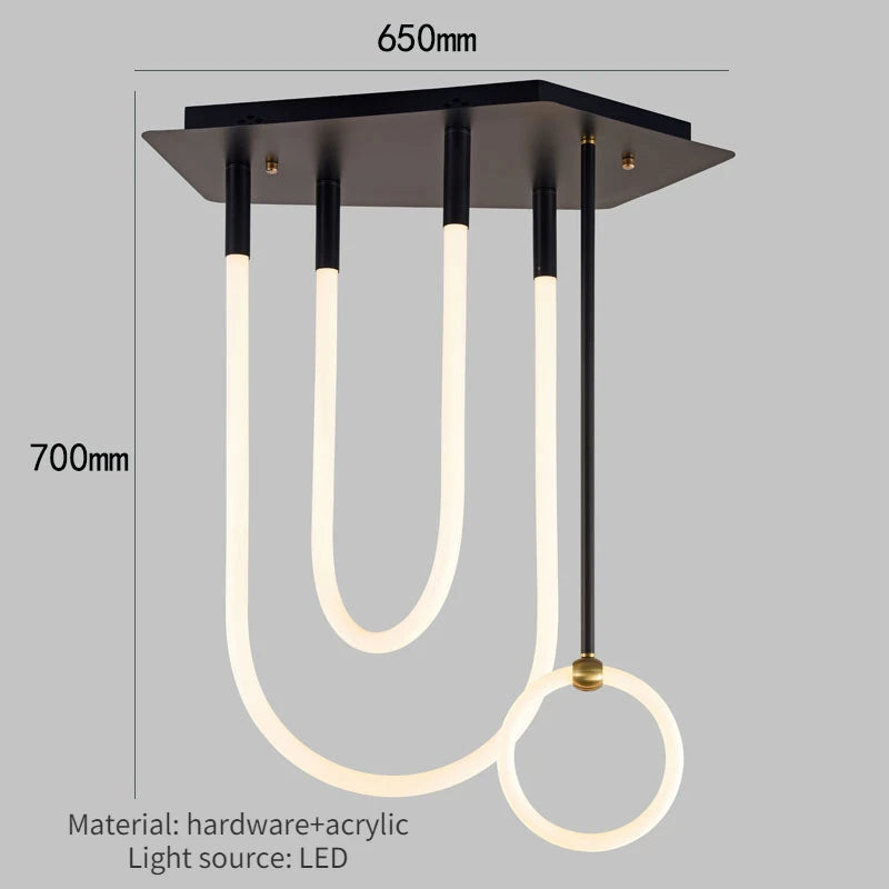 plafonnier moderne minimaliste luxe pour intérieur et extérieur - vue 8 sur 8