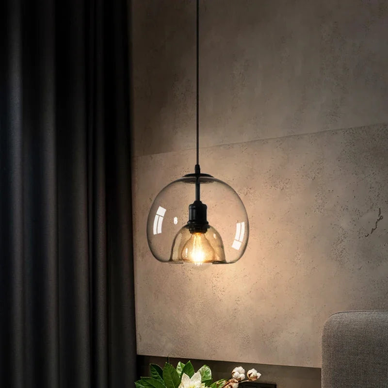 Suspension boule en verre design moderne décoratif intérieur - vue 4 sur 12