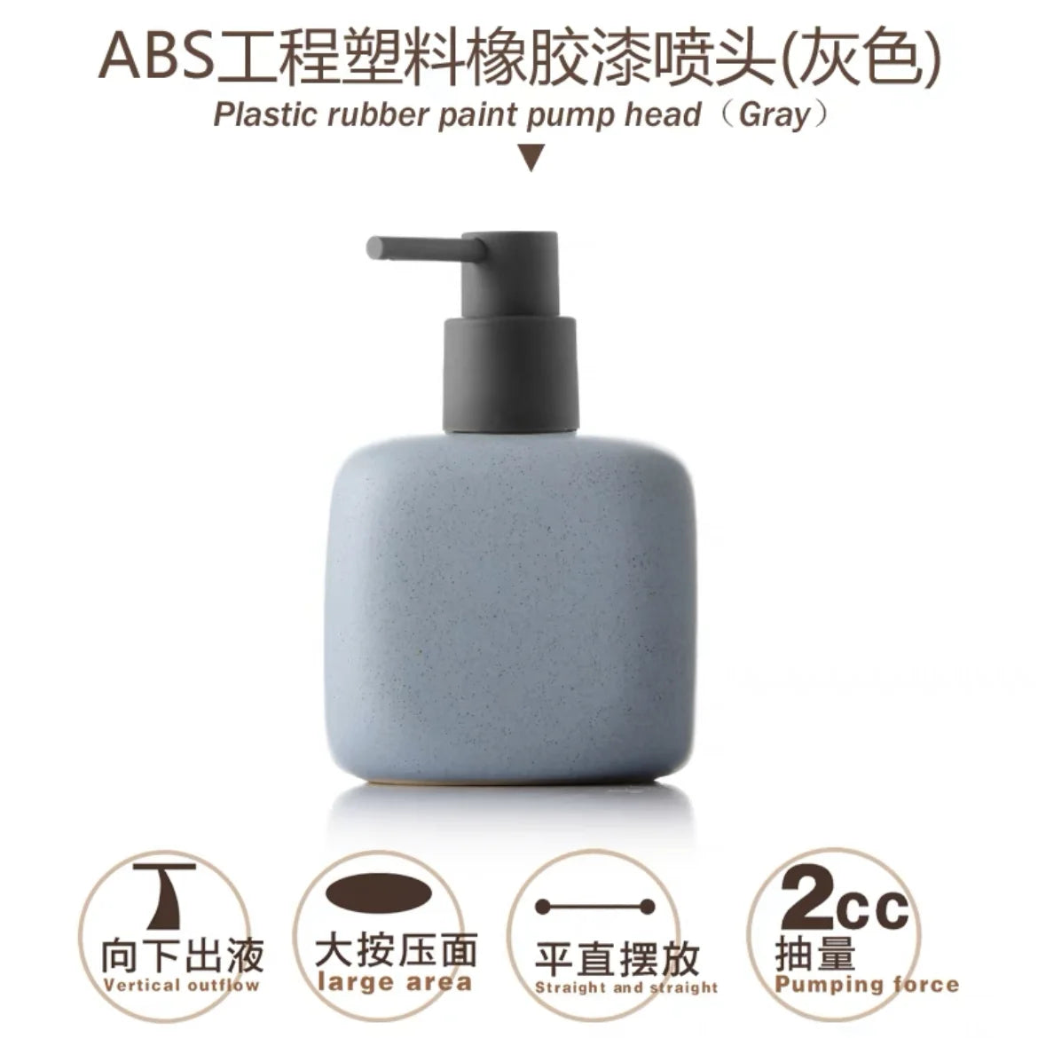 bouteille en céramique pour savon et gel douche portable - vue 14 sur 21