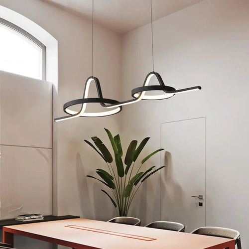 suspension led nordique pour restaurant et bureau - vue 3 sur 9
