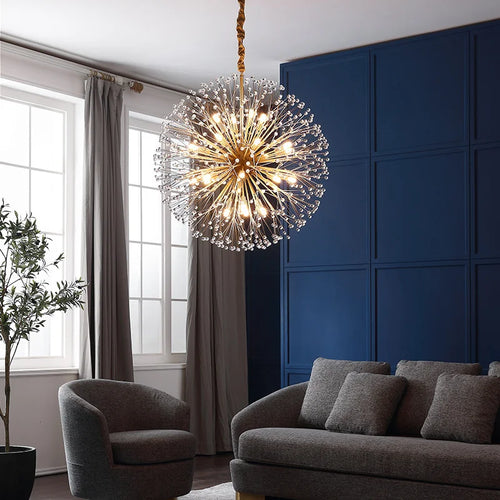 lustre moderne en cristal design lumineux pour intérieur décoratif - vue 4 sur 6