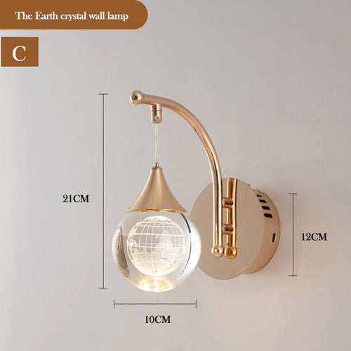 applique murale moderne en forme de goutte de cristal luxe - vue 7 sur 8