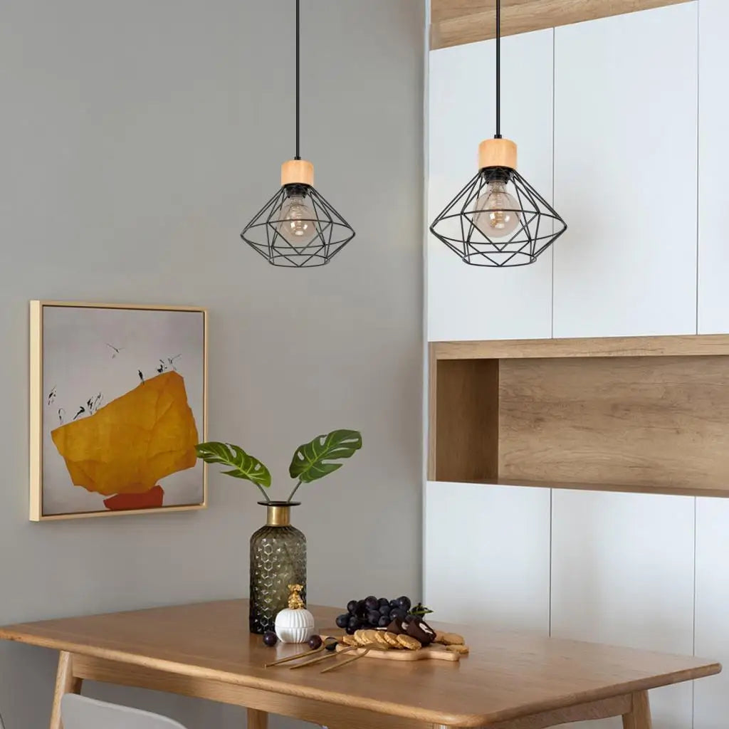 luminaires suspendus en métal style industriel rétro loft pour restaurant bar - vue 3 sur 12