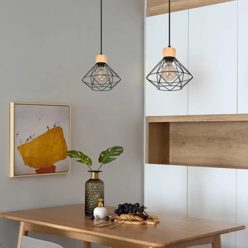 luminaires suspendus en métal style industriel rétro loft pour restaurant bar - vue 3 sur 12