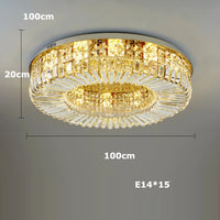 plafonnier led classique en cristal chromé pour intérieur moderne